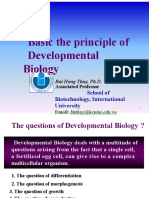Basic The Principle of Developmental Biology: School of Biotechnology, International University