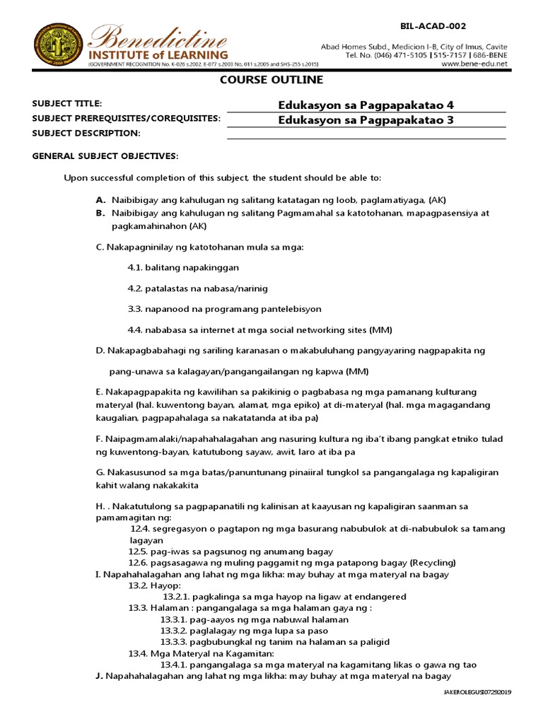 EsP 4 | PDF