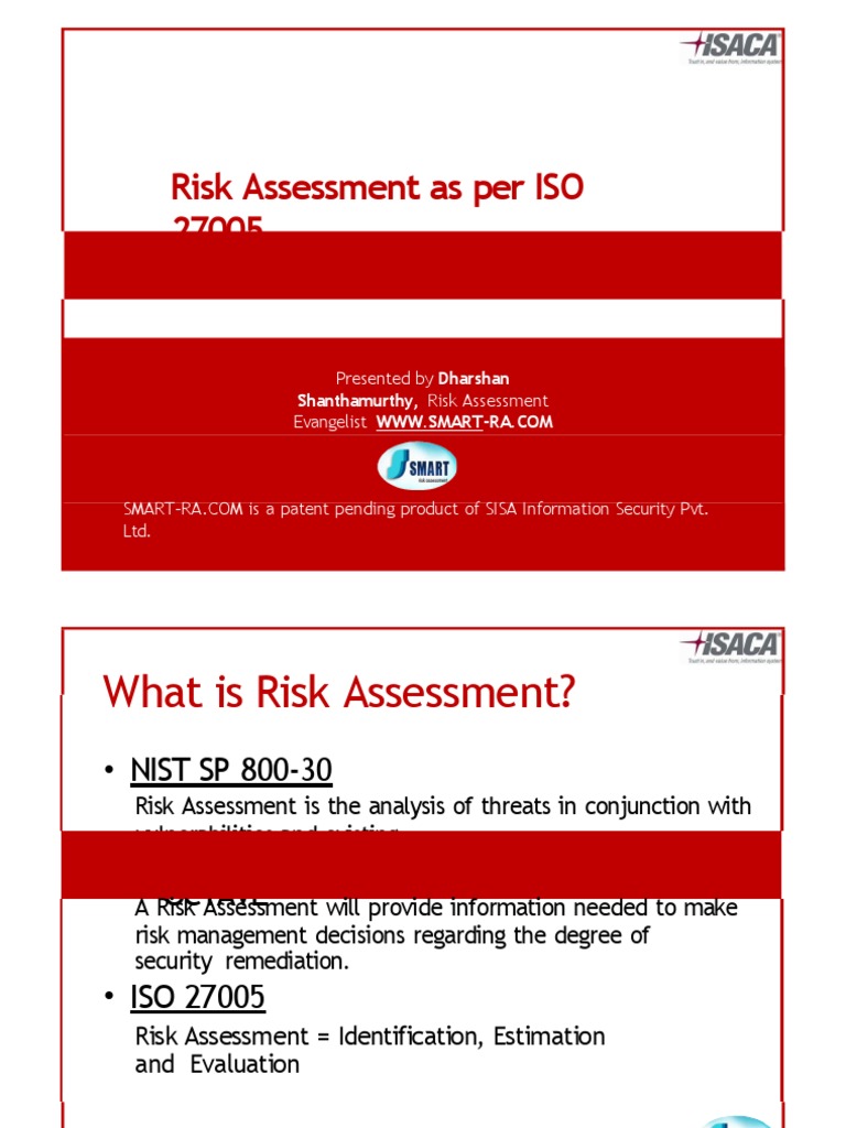 ISO 27005 Risk Assessment Overview | PDF | Threat (Computer) | Risk