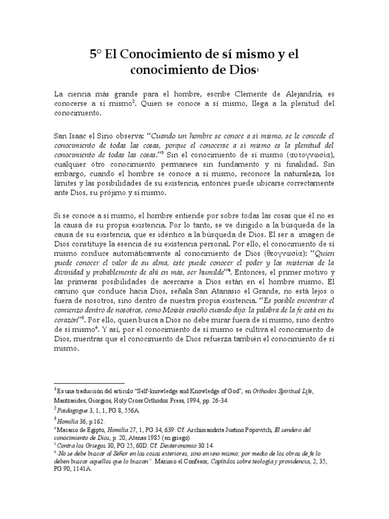 Conocimiento de sí mismo y de Dios | PDF | Cristo (título) | María ...