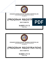TITLE Program Registration