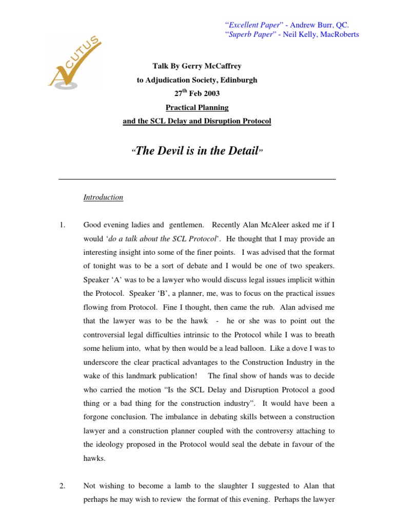 The Devil Is in The Detail | PDF