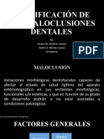 Clasificación de las maloclusiones dentales