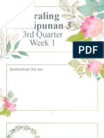 Araling Panlipunan 3: 3rd Quarter Week 1