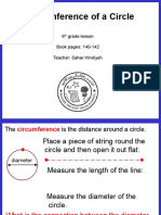 Circumference of A Circle: 6 Grade Lesson Book Pages: 140-142 Teacher: Sahar Hindiyeh