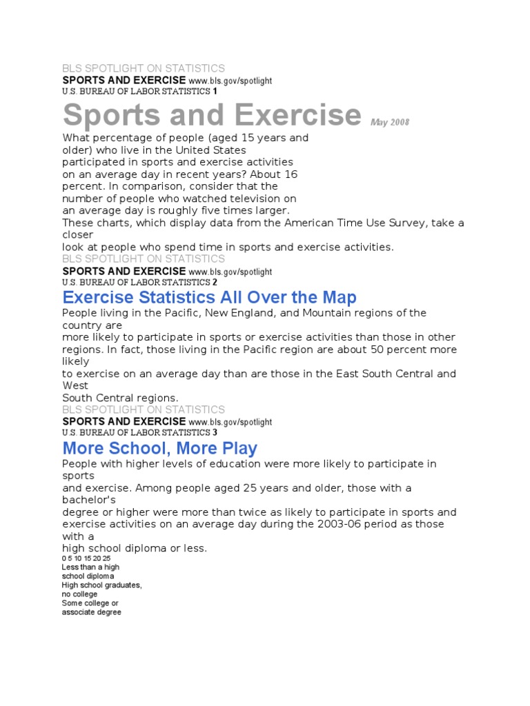 Sports Document PDF Aerobic Exercise Sports
