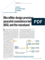 Microfilter Design Promises Peacefull Coexistence Between ADSL and The Voiceband