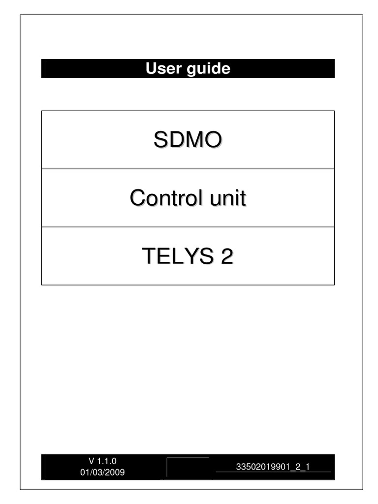 TELYS 2 Control Unit User Guide | PDF | Switch | Usb