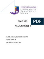 Assignment 2 MAT 523 (Hazirah)
