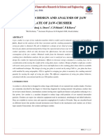 Review On Design and Analysis of Jaw Abstract Plate of Jaw-Crusher