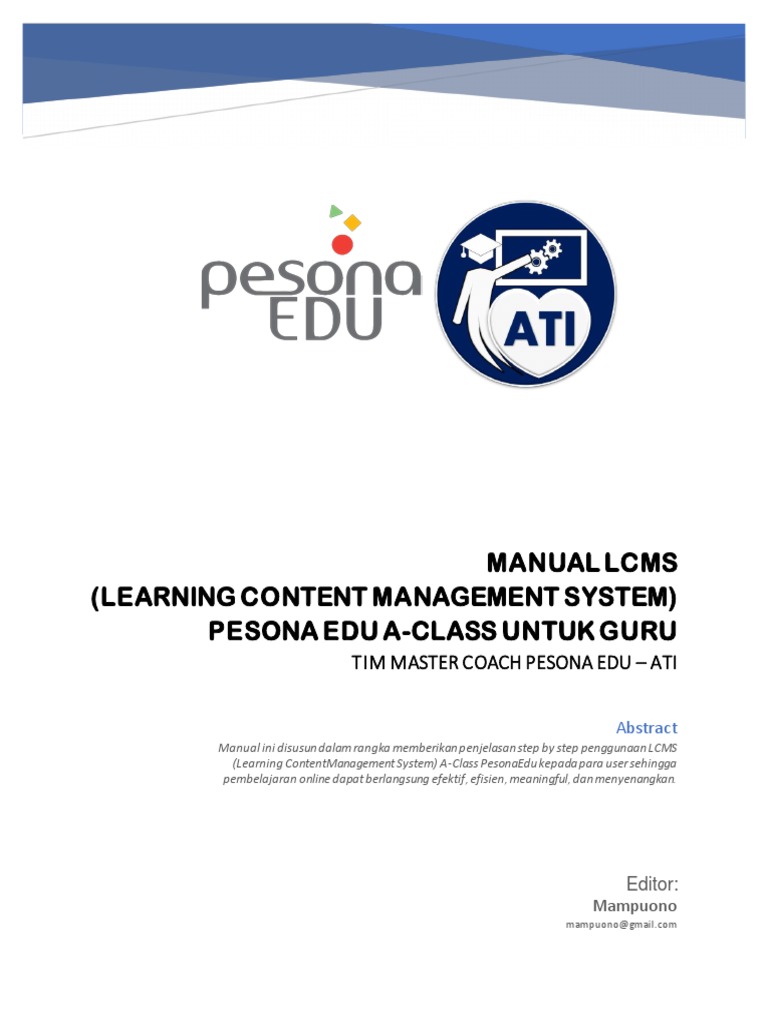 GCIE Pesona Edu A-Class - Getting Started Manual - Guru Mampuono Ok | PDF
