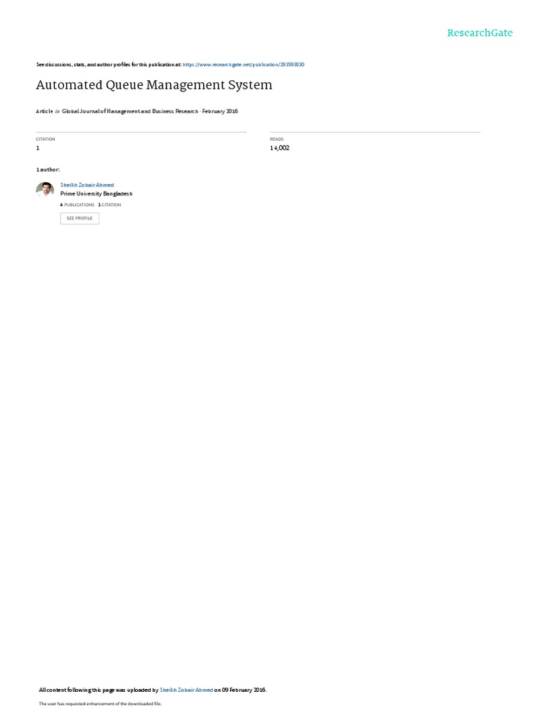 6 Automated Queue Management | PDF | Liquid Crystal Display | Computer ...