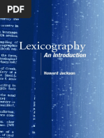 Lexicography - An Introduction