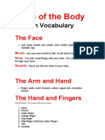 GRAMMAR Parts of The Body