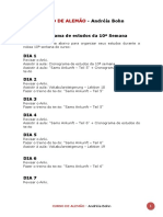 Cronograma Estudos 10 Semana