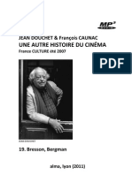 DOUCHET, Jean & François CAUNAC • Une autre histoire du cinéma (France Culture, 2007) • 19. Bresson, Bergman (+mp3)