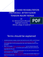 Review of Hand Rehabilitation Protocols After Flexor Tendon Injury Repair