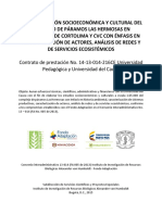 Caracterizacion Socioeconomica Del Complejo de Paramos Las Hermosas