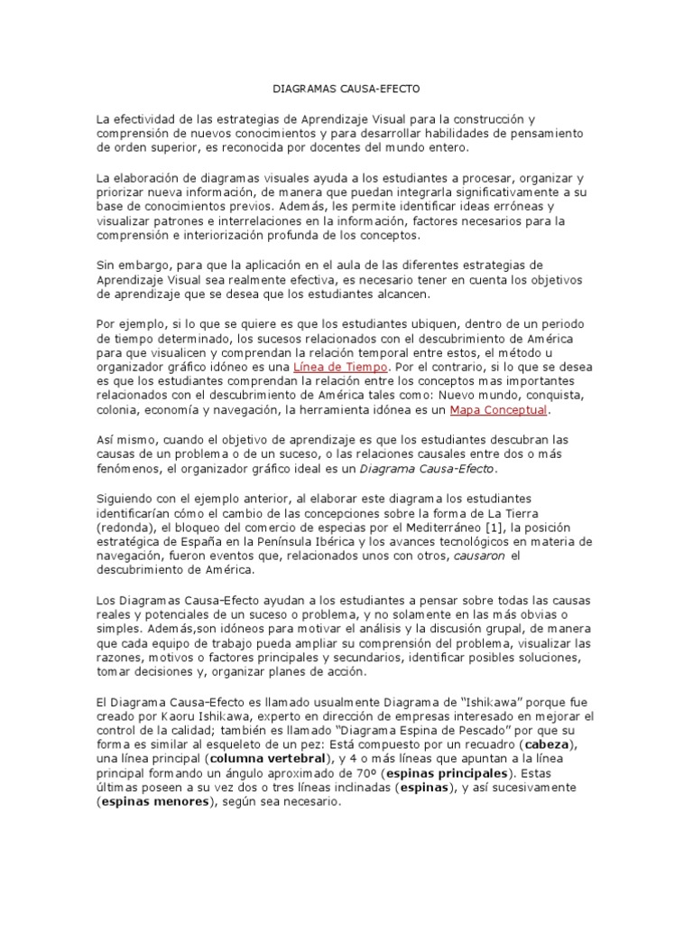 Diagramas Causa-Efecto | PDF