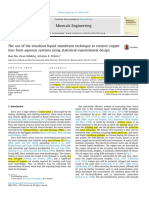 The Use of The Emulsion Liquid Membrane Technique To Remove Copper Ions From Aqueous Systems Using Statistical Experimental Design