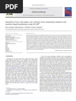 Extraction of Zinc and Copper-Zinc Mixtures From Ammoniacal Solutions Into Emulsion Liquid Membranes Using LIX 84I®