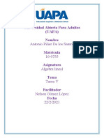 Tarea 5 de Algebra Linear Matrices