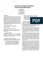 Systems Architect and Systems Analyst: Are These Comparable Roles?