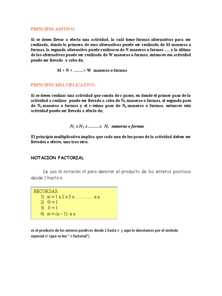 PRINCIPIO ADITIVO
