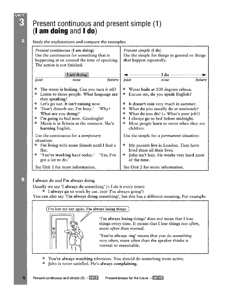 Present Simple Present Cont Grammar in Use | PDF