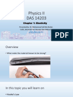 Physics II DAS 14203: Chapter 1: Elasticity