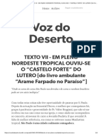 7 - Texto Vii - em Pleno Nordeste Tropical Ouviu-Se o "Castelo Forte" Do Lutero