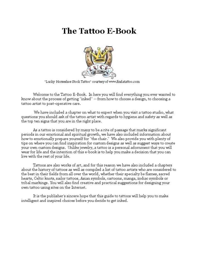 The Tattoo E-Book | Download Free PDF | Tattoo | Ink