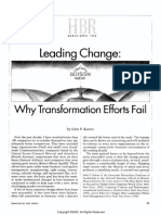 R09 Kotter, 1995, HBR, Leading Change Why Transformation Efforts Fail
