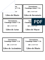 Etiquetas Libros de Contabilidad.