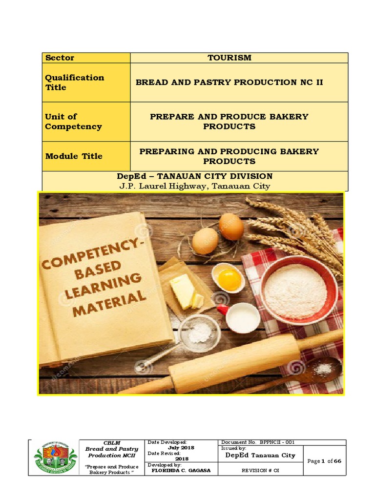 Final CBLM On Bread and Pastry Production PDF Dough Icing (Food)
