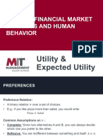 15.481X - Financial Market Dynamics and Human Behavior: Utility & Expected Utility