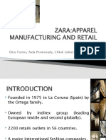 Zara:Apparel Manufacturing and Retail: by Team B Elise Fortin, Aida Permorady, Chloé Lebictel, Sneha Peddi