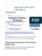 Tutorial Belajar OOP PHP Part 9 (Inheritance)