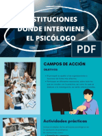 Instituciones donde actúa el psicólogo