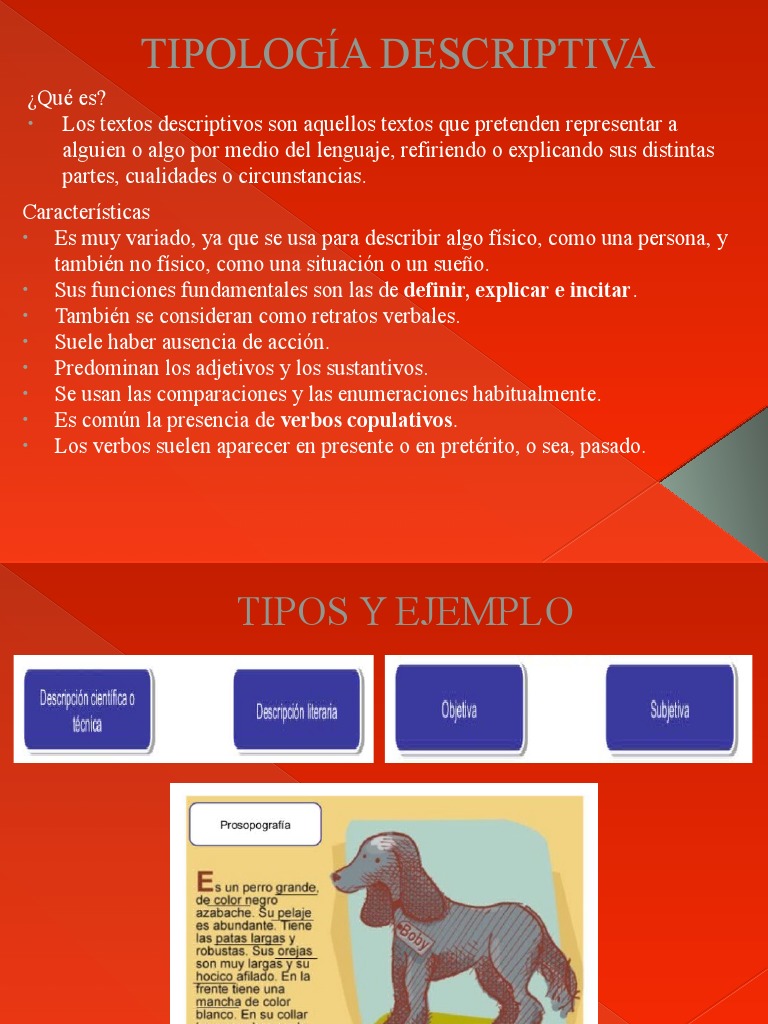 Tipología y Ejemplos de Textos Descriptivos | PDF