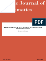 Representation of Real Numbers by Generalized Geometric Series