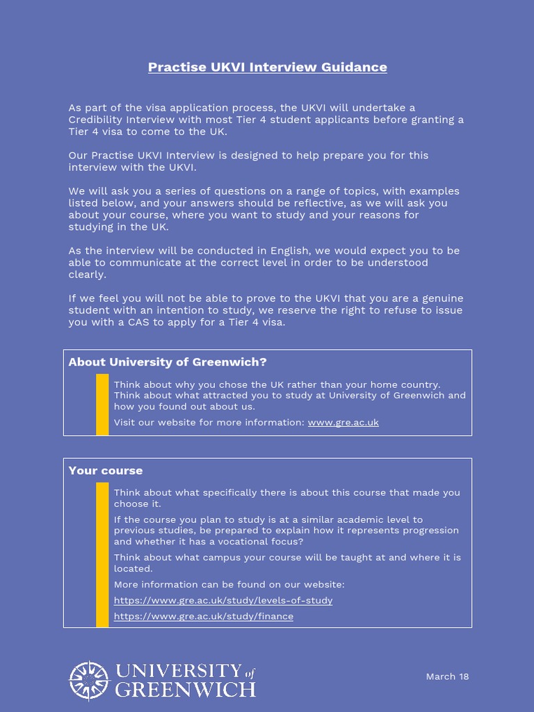 UKVI Interview Preparation Guide | PDF | Interview | Question