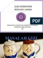 Masalah Gizi Pada Lansia.