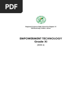 Empowerment Technology Grade XI: Regional Science High School For Region VI Old Buswang, Kalibo, Aklan