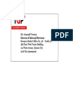 Ms. Irennuell Verzosa Revenue District Office No. 38 - North QC 4th Floor West Venue Building, 112 West Avenue, Quezon City 2018 Tax Assessment
