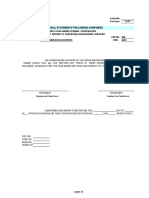 Special Form of Financial Statements For Lending Companies