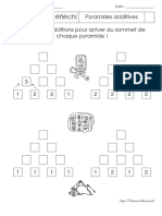 Calcul Réfléchi: Pyramides Additives Calcule Les Additions Pour Arriver Au Sommet de Chaque Pyramide !