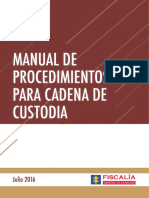 +Manual de Procedimientos Para Cadena de Custodia+