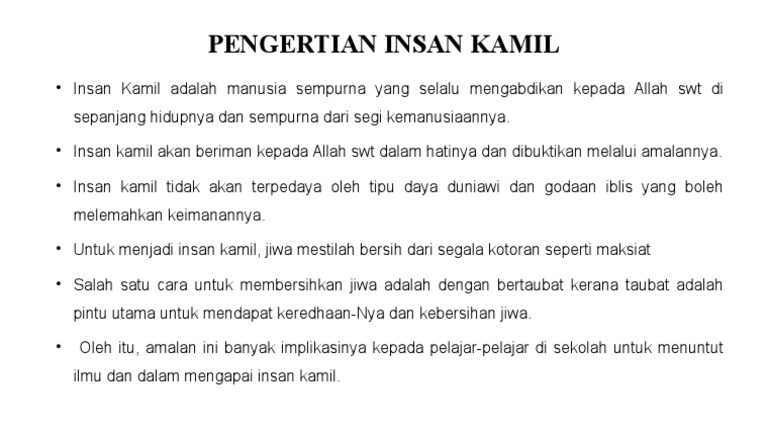 Pengertian Insan Kamil Pdf