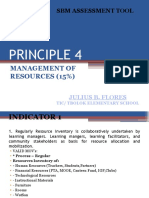 Principle 4: Management of RESOURCES (15%)